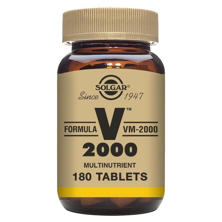 Solgar VM-2000 Multinutriente 180 Tabletas Veganas - Zinc y Antioxidantes