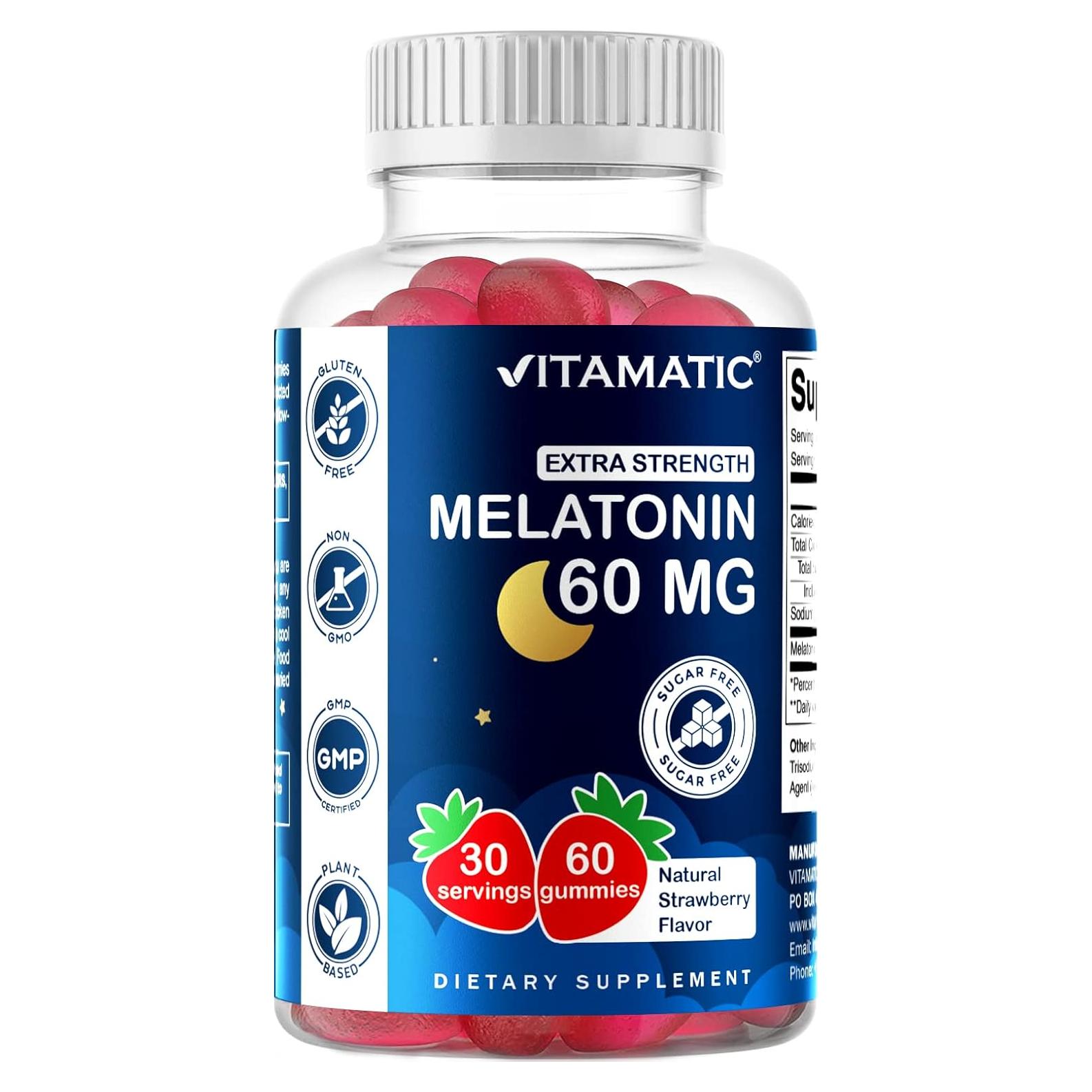 Gominolas de Melatonina Vitamatic 60 mg - 60 Unidades Vegetarianas