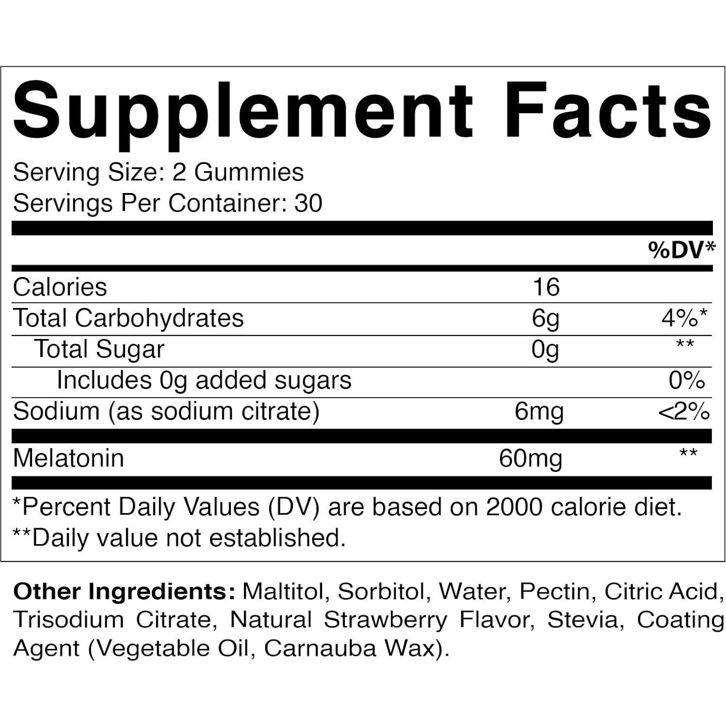 Gominolas de Melatonina Vitamatic 60 mg - 60 Unidades Vegetarianas