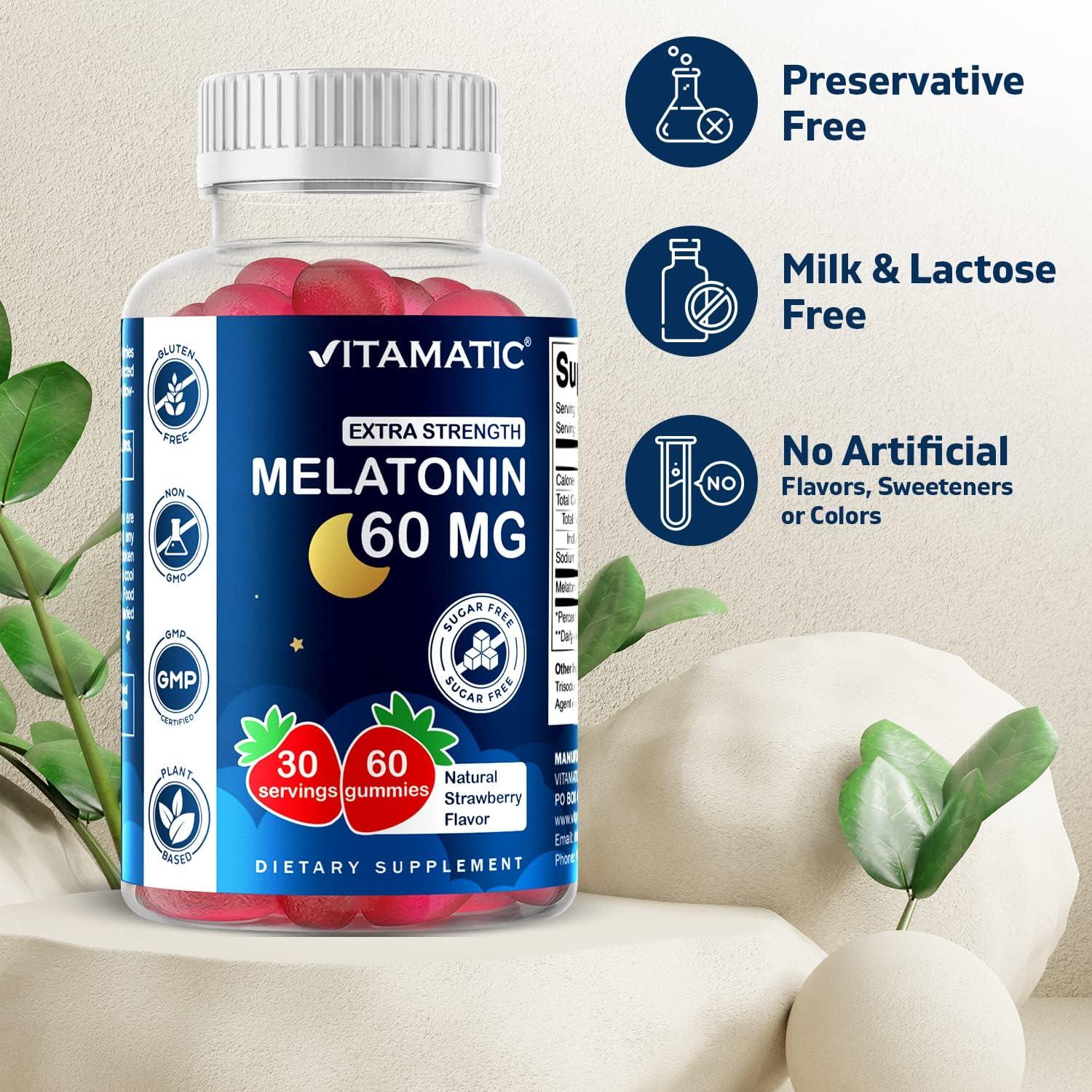 Gominolas de Melatonina Vitamatic 60 mg - 60 Unidades Vegetarianas