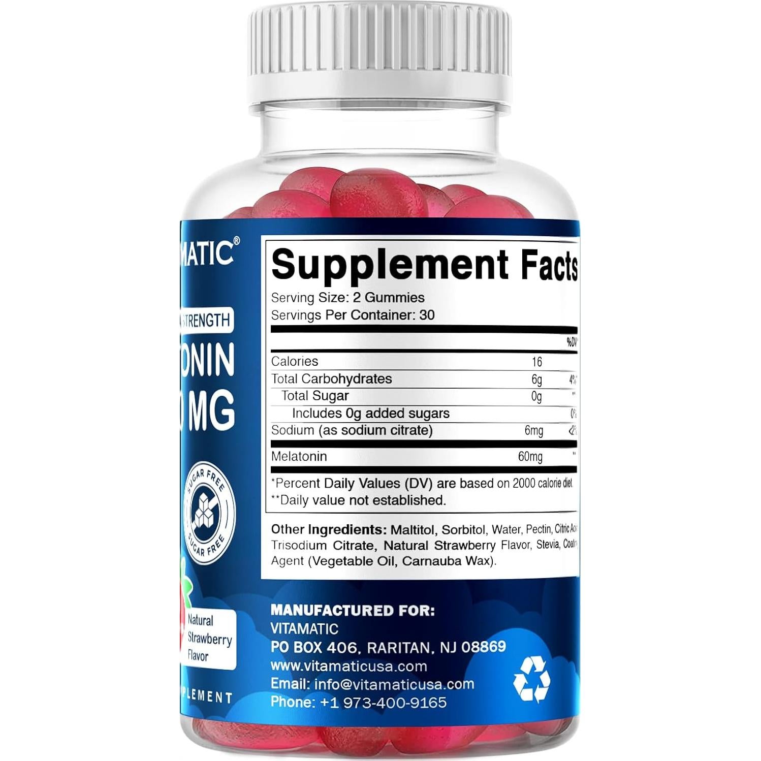 Gominolas de Melatonina Vitamatic 60 mg - 60 Unidades Vegetarianas