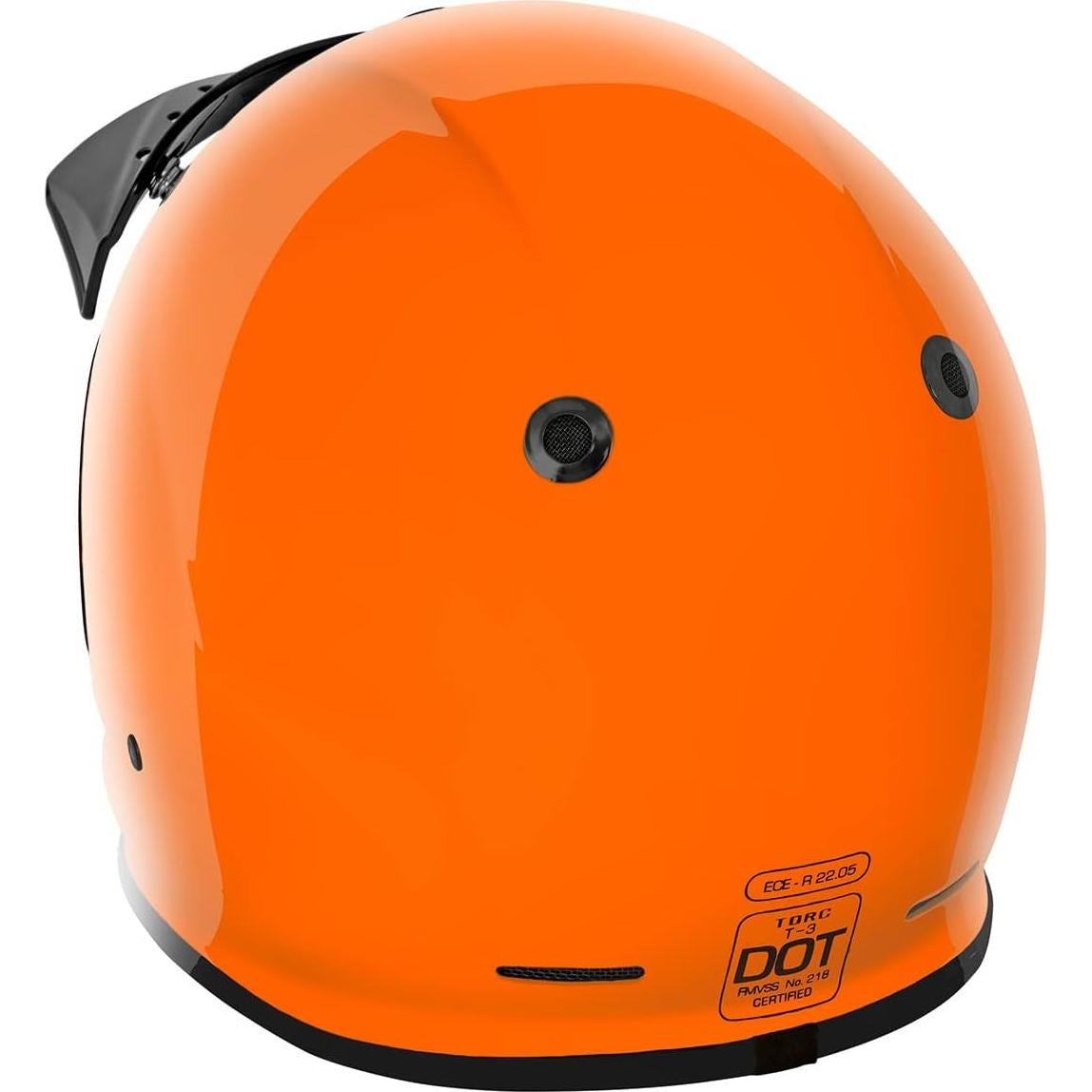 Casco de Motocicleta Integral TORC T3 Naranja X-Pequeño