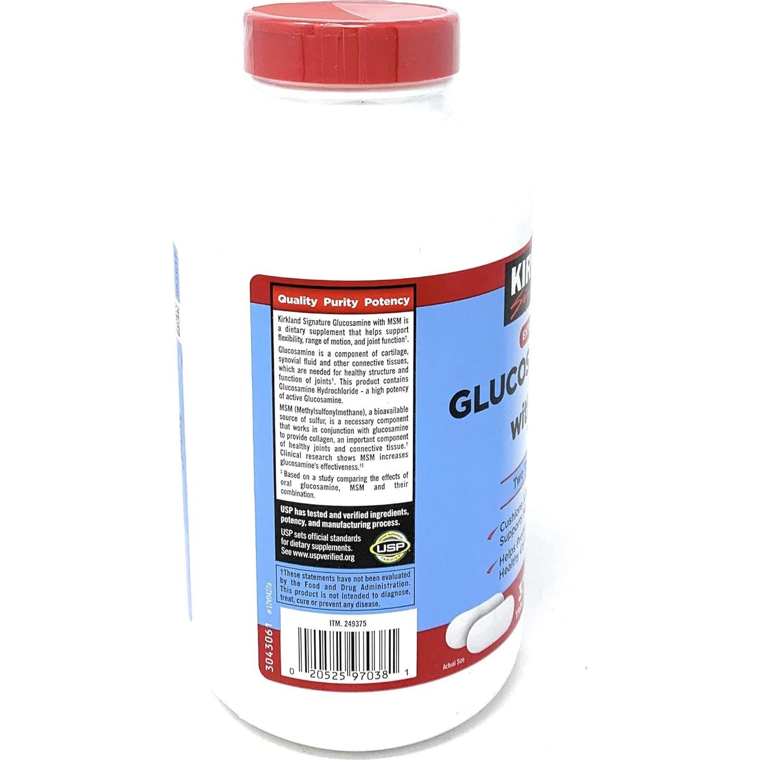 Glucosamina HCI con MSM Kirkland Signature 375 Tabletas