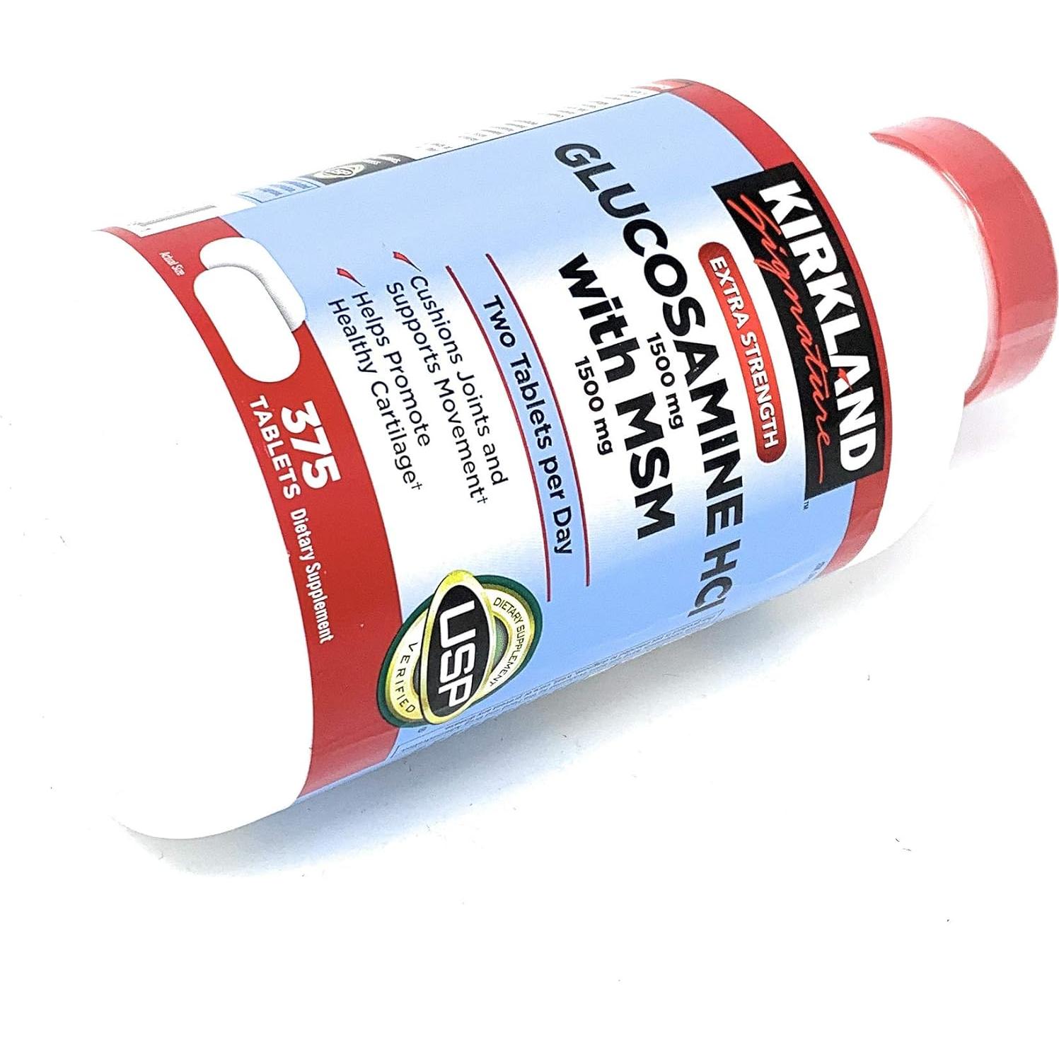 Glucosamina HCI con MSM Kirkland Signature 375 Tabletas