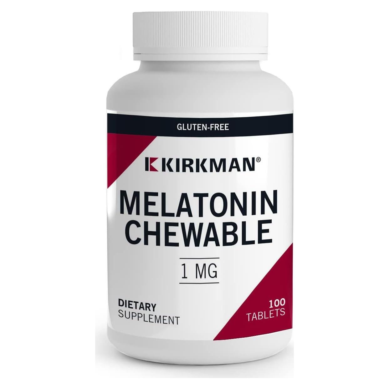 Tabletas Masticables de Melatonina Kirkman 1 mg - 100 Unidades - Sabor Menta