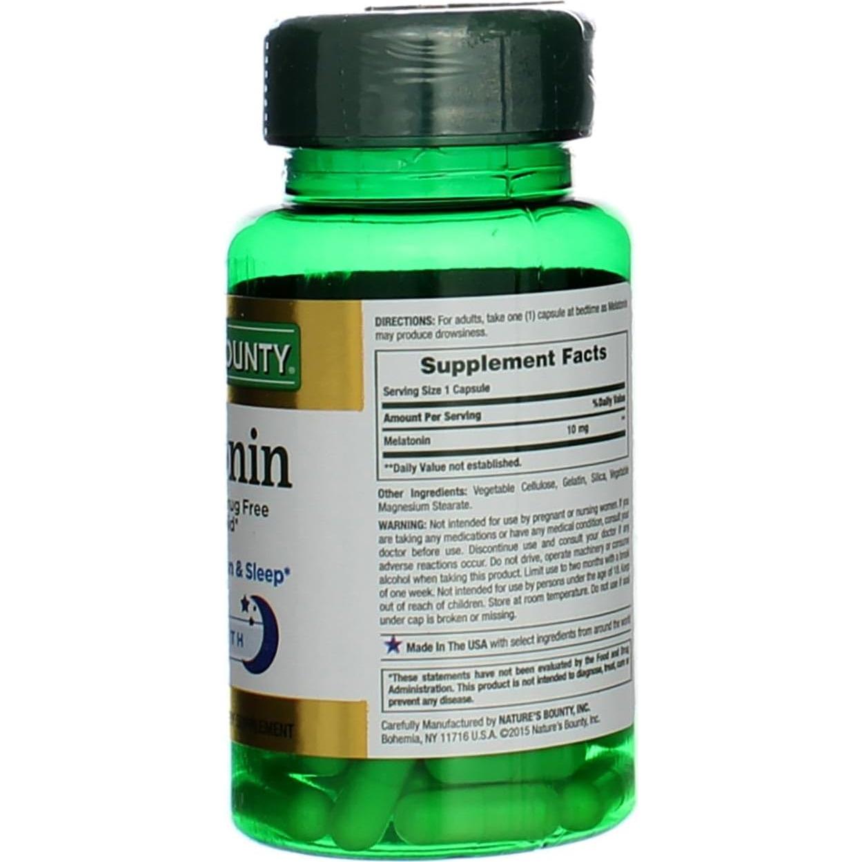 Cápsulas de Melatonina Nature's Bounty 10mg 60 Unidades