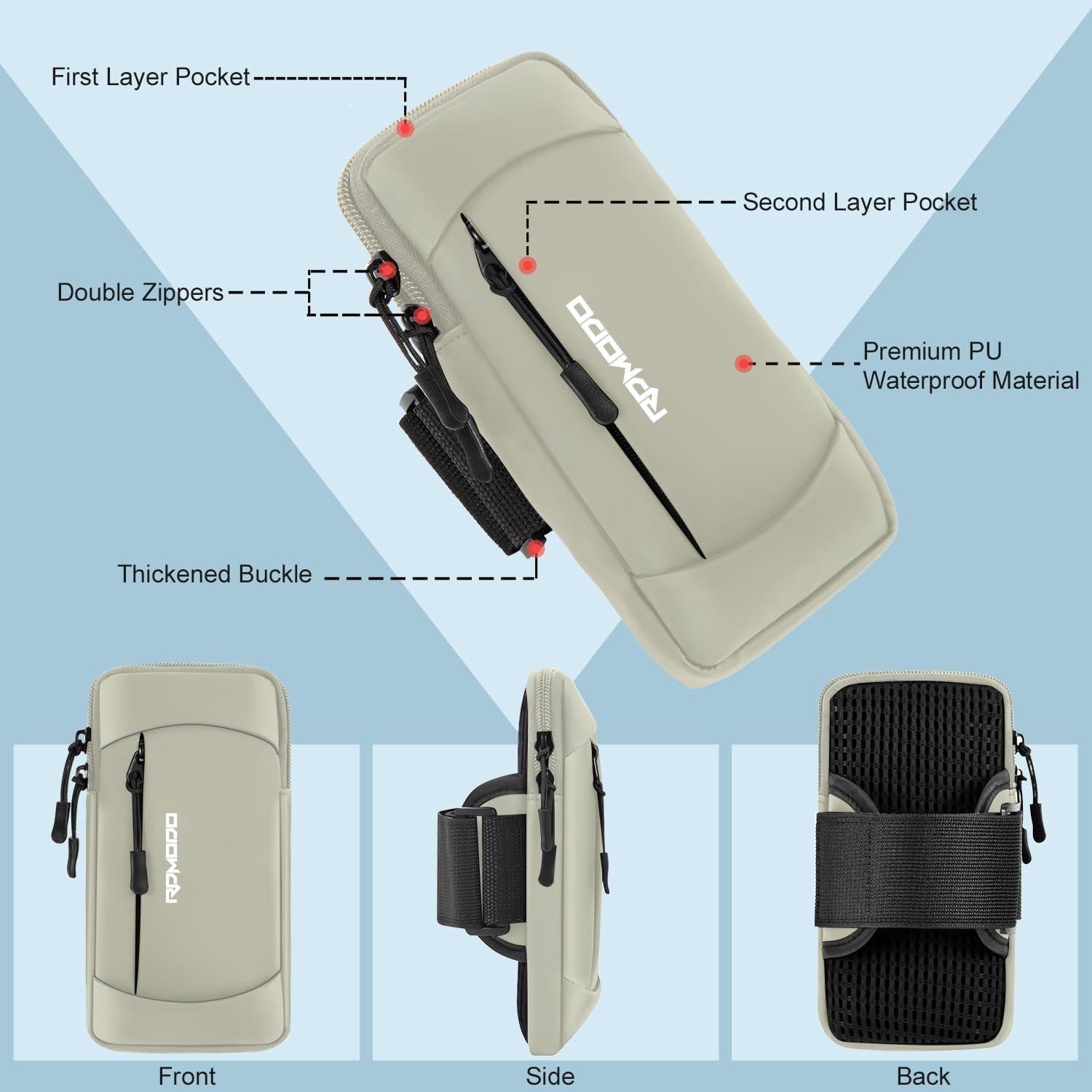 Banda para brazo RDMODO para teléfono hasta 19.81 cm