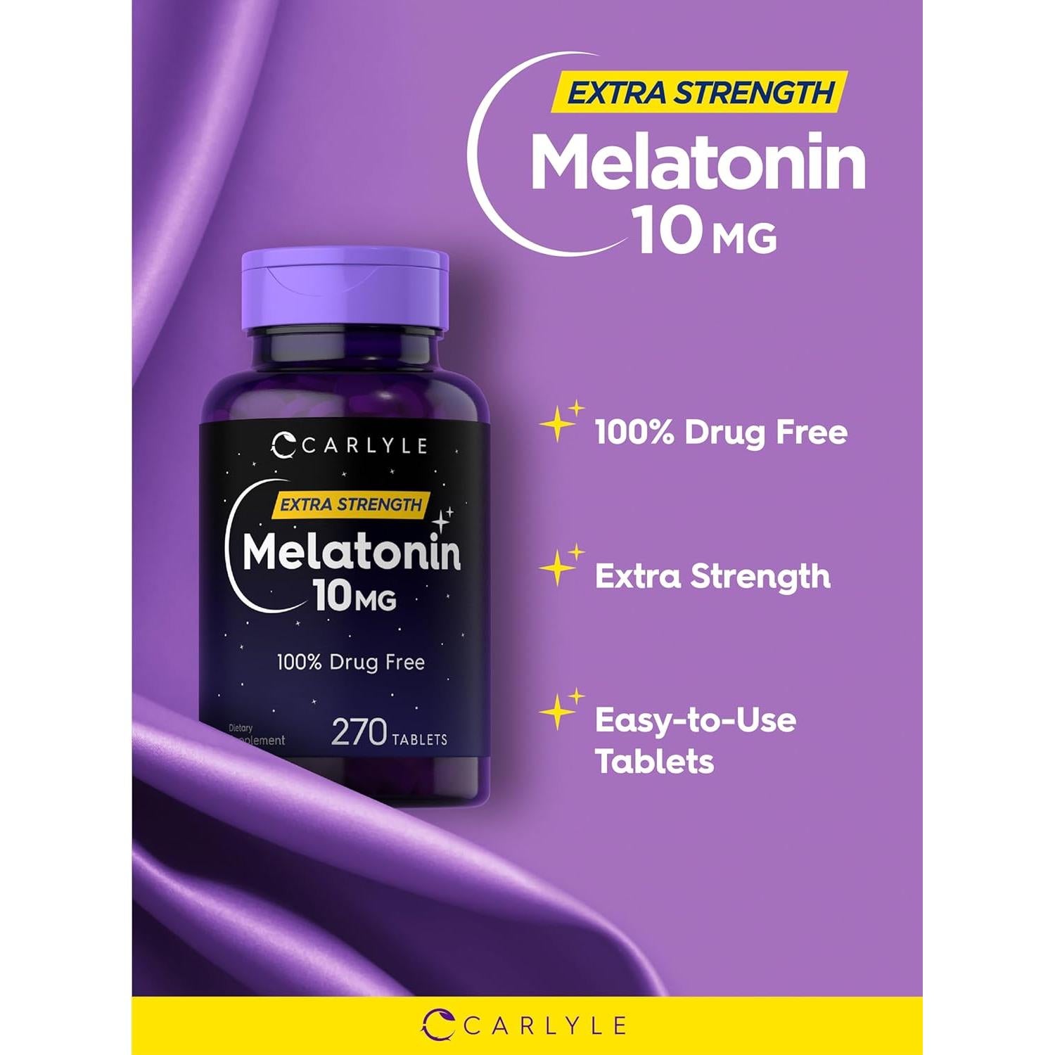 Carlyle Melatonina 10mg 270 Tabletas Vegetarianas L-Theanina