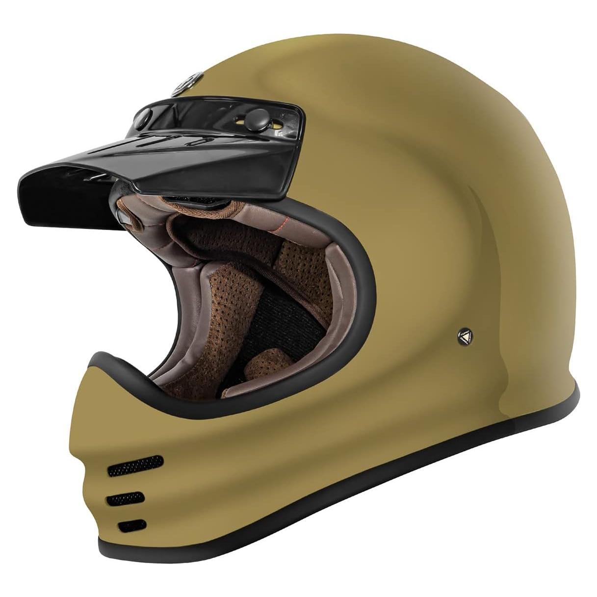 Casco TORC T3 Fibra de Vidrio Retro Aprobado DOT ECE