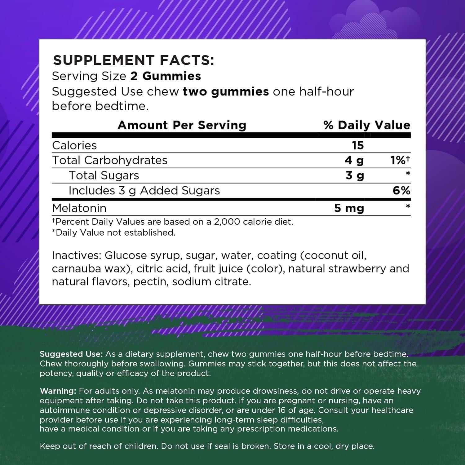 Melatonina Gominola Swanson 2.5mg 60 Gominolas