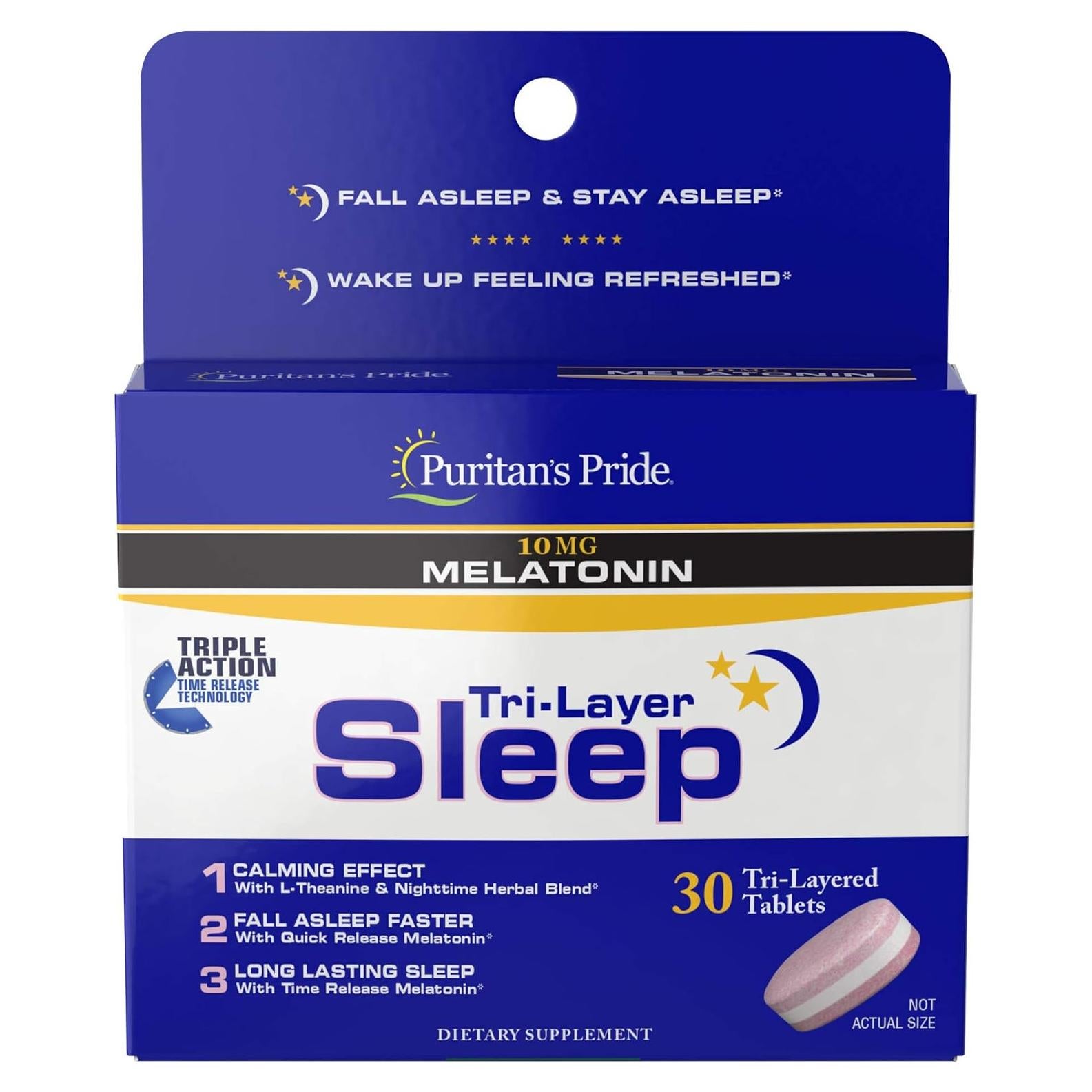 Tabletas para Dormir Puritan's Pride 30 Unidades 3 Capas