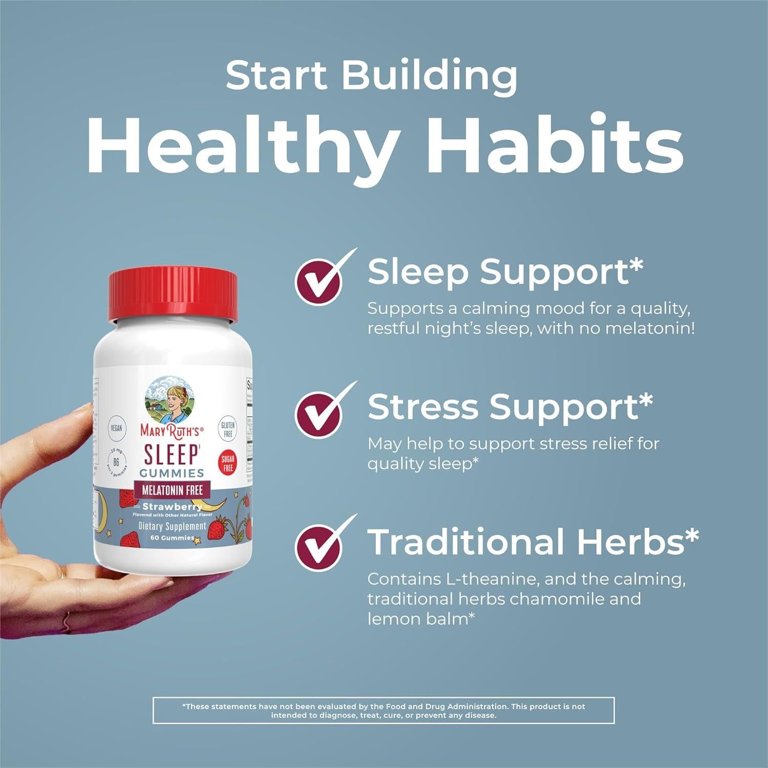 Gominolas para Dormir MaryRuth Sin Melatonina 60 Unidades