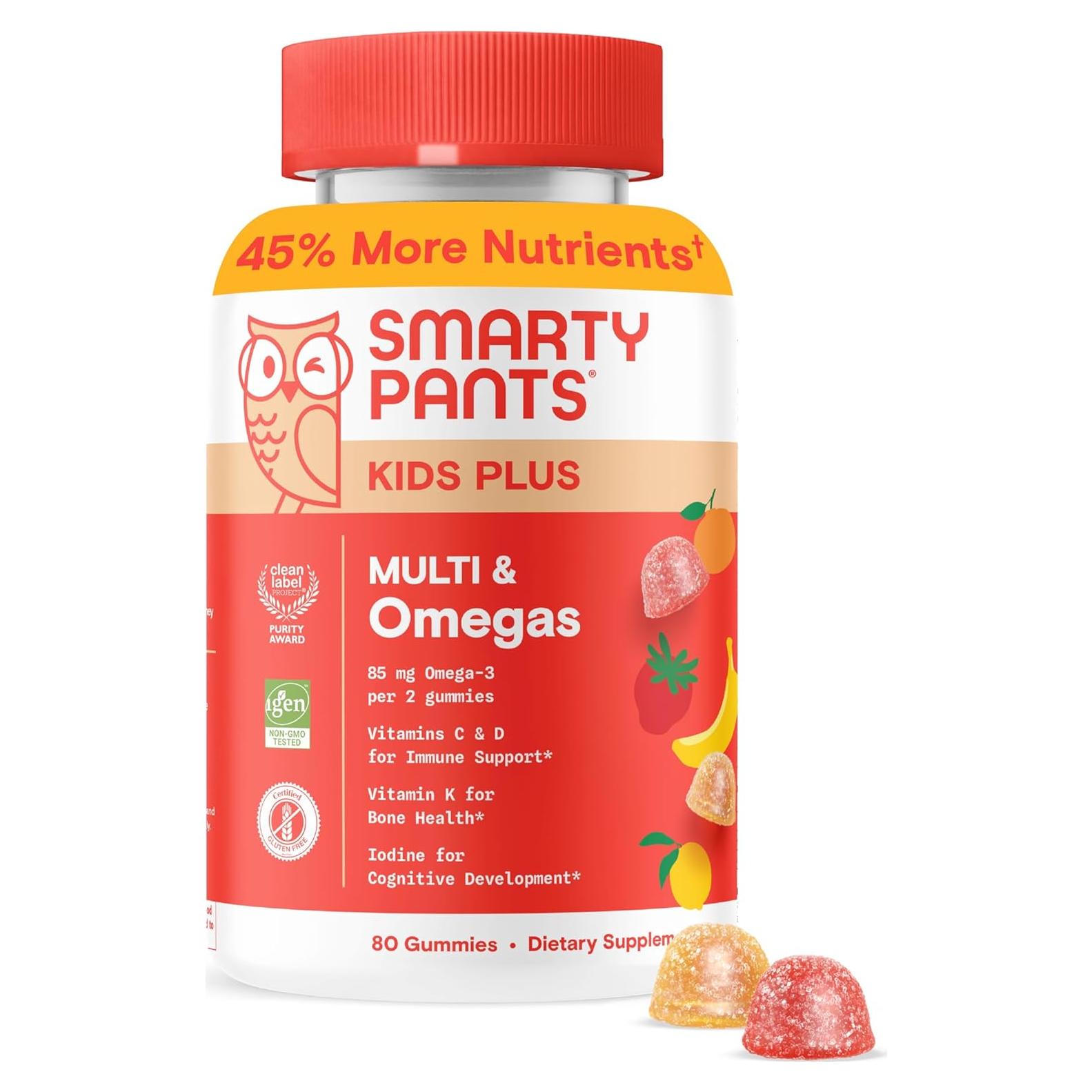 SmartyPants Niños Gomas Multivitamínicas 80 Conteo Omega 3