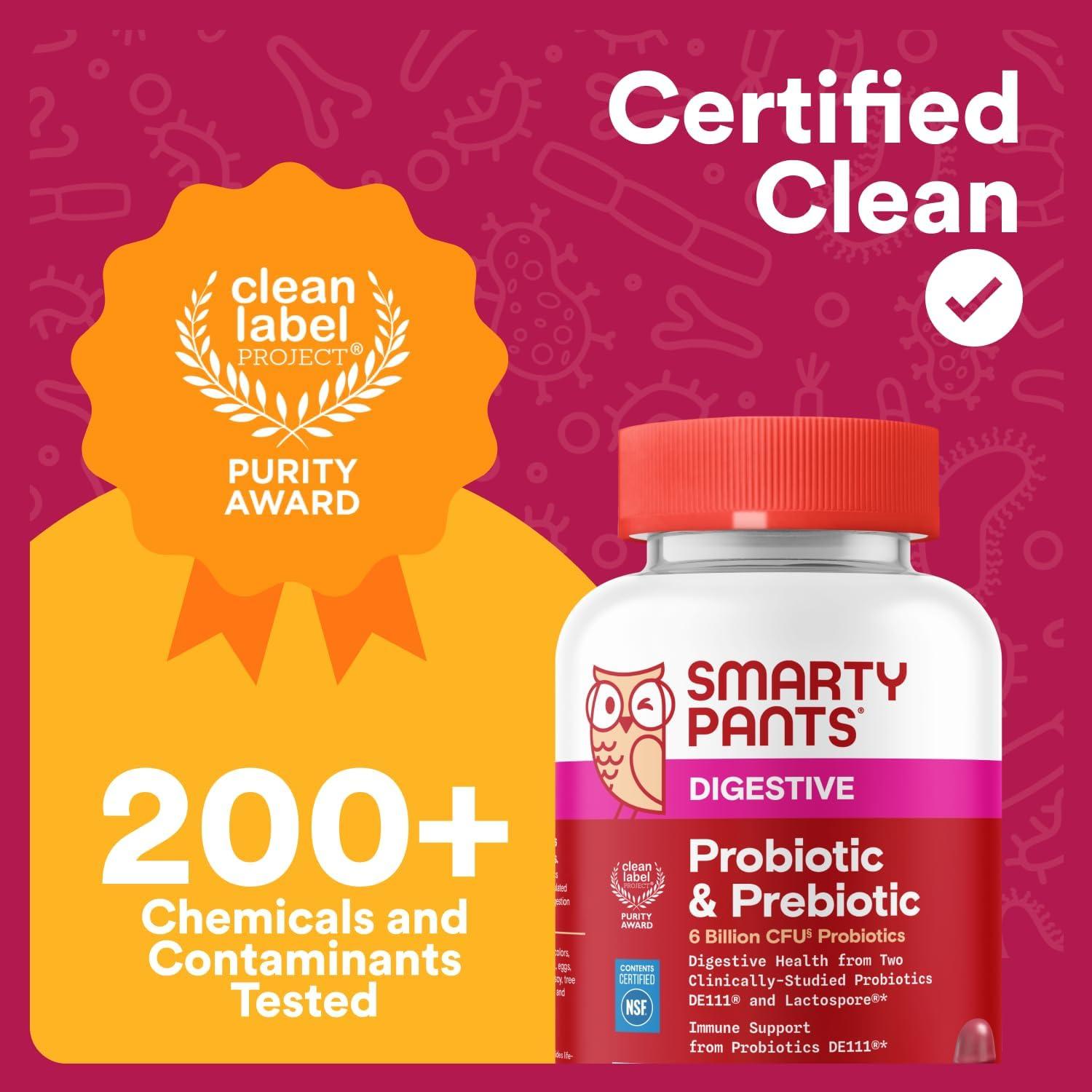 SmartyPants Gomas Probioticas y Prebioticas Uva 60 Gomas