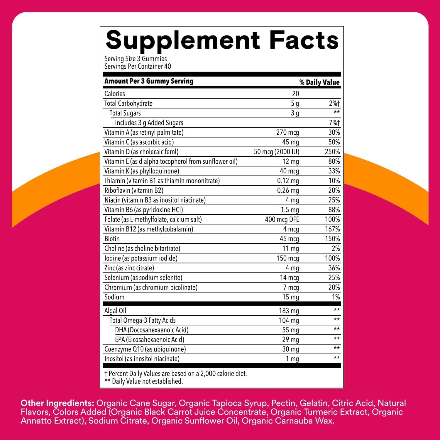 Gomitas Multivitamínicas SmartyPants para Mujeres - 120 Conteo