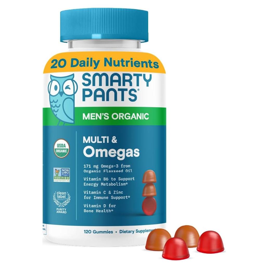SmartyPants Multivitamina Orgánica para Hombres - 120 Gominolas