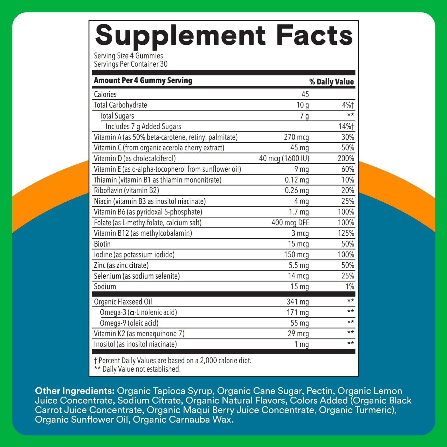 SmartyPants Multivitamina Orgánica para Hombres - 120 Gominolas