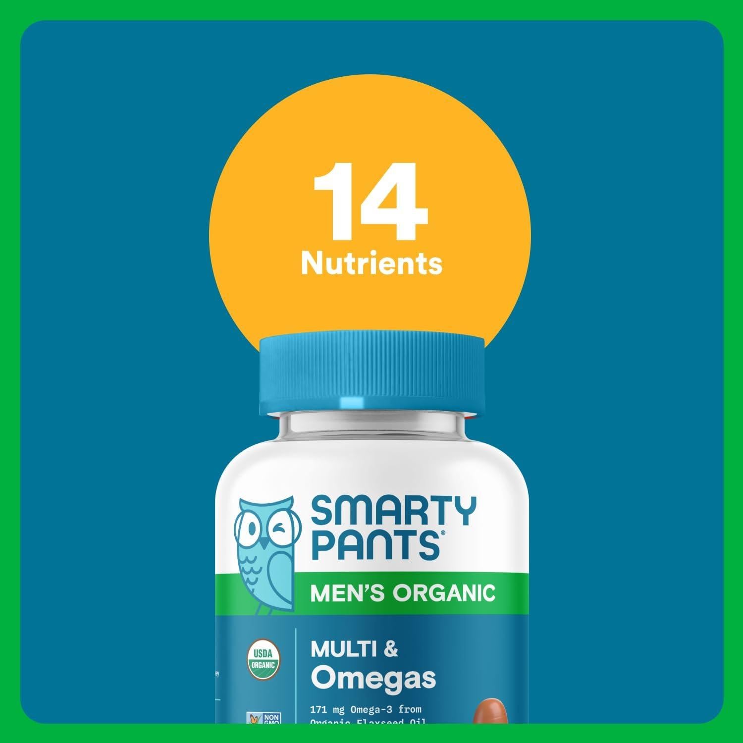 SmartyPants Multivitamina Orgánica para Hombres - 120 Gominolas