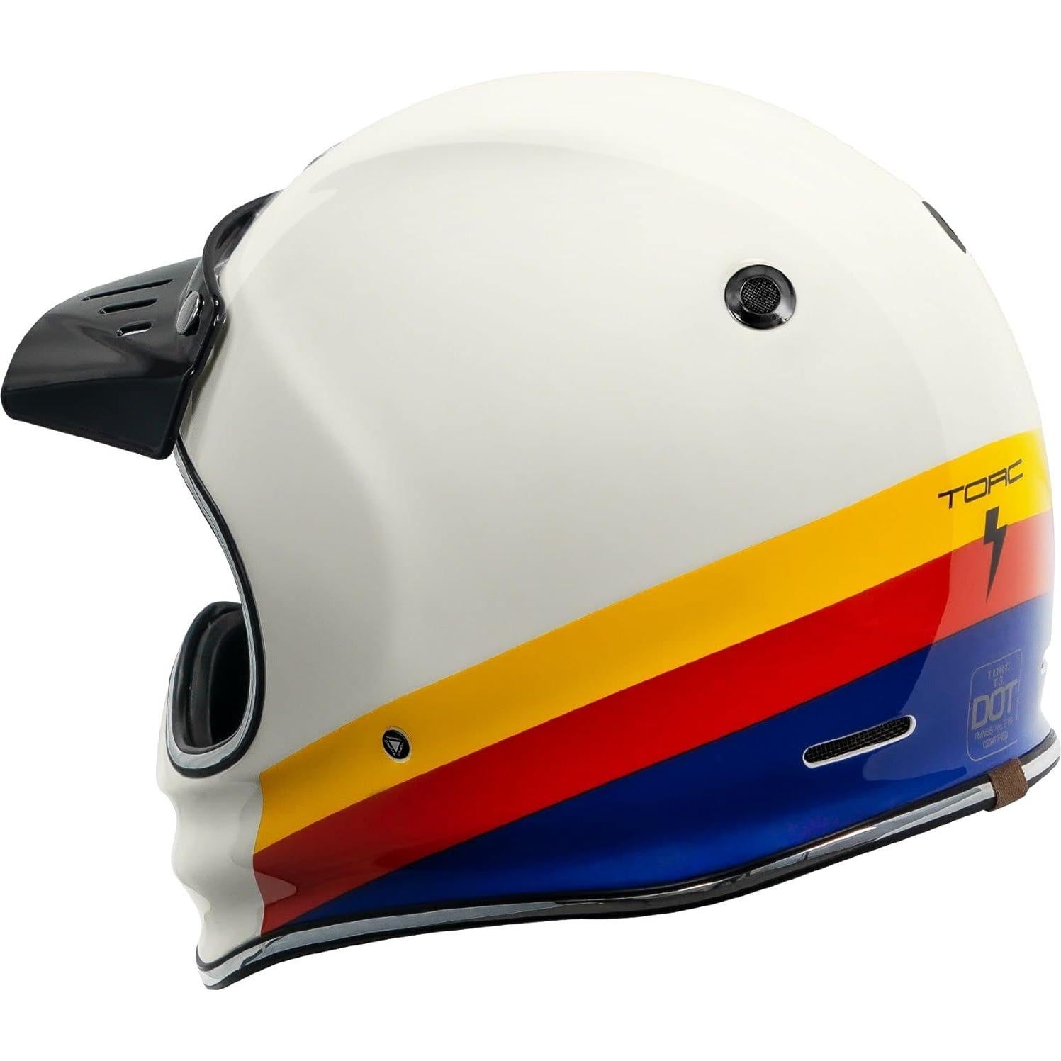 Casco Integral TORC T3 Blanco Perla Mediano Aprobado DOT ECE