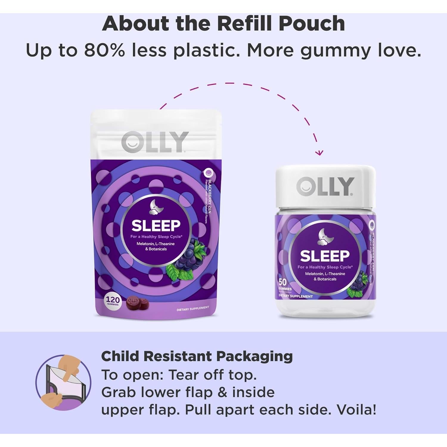 Gomitas para Dormir OLLY Sleep 120 Unidades Melatonina 3 mg