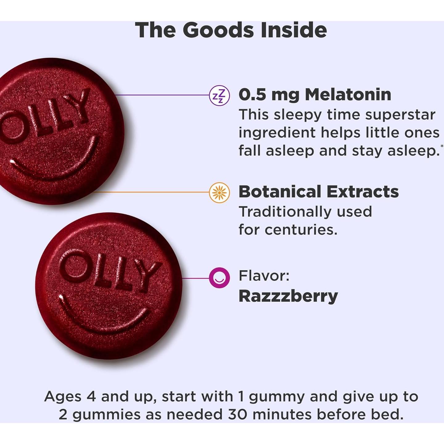 Gominolas OLLY para Dormir Niños 70 Conteo con Melatonina