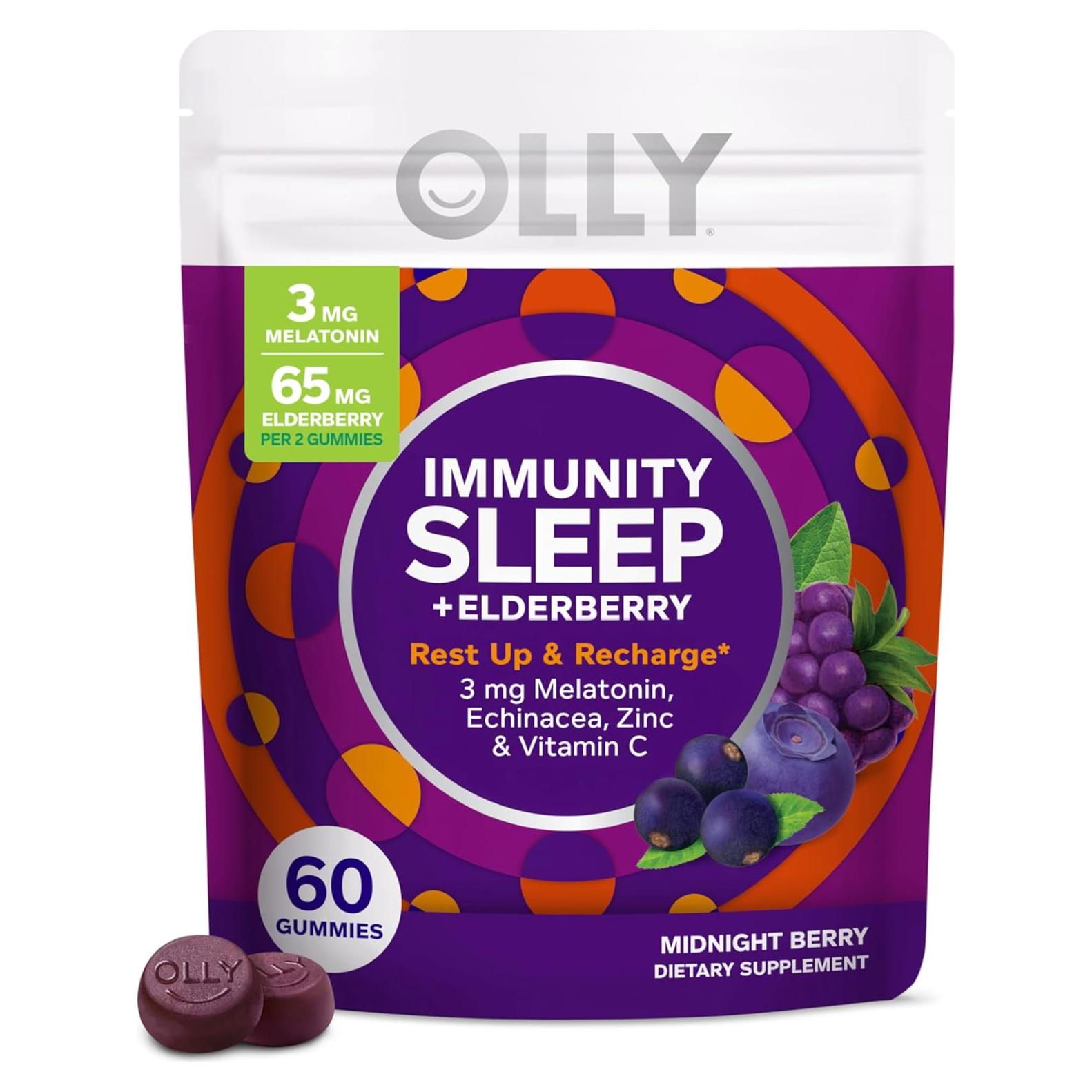 Gomitas OLLY Inmunidad Sueño 60 unidades - Melatonina, Zinc, Vitamina C