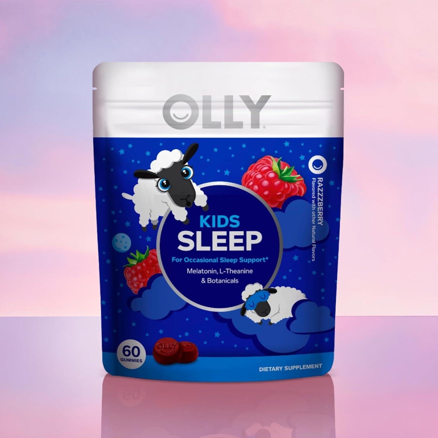 Gominolas OLLY para dormir niños 0.5mg Melatonina Frambuesa - 60 Unidades