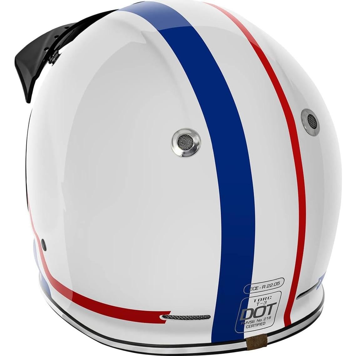 Casco Integral TORC T3 Fibra de Vidrio Blanco Pequeño