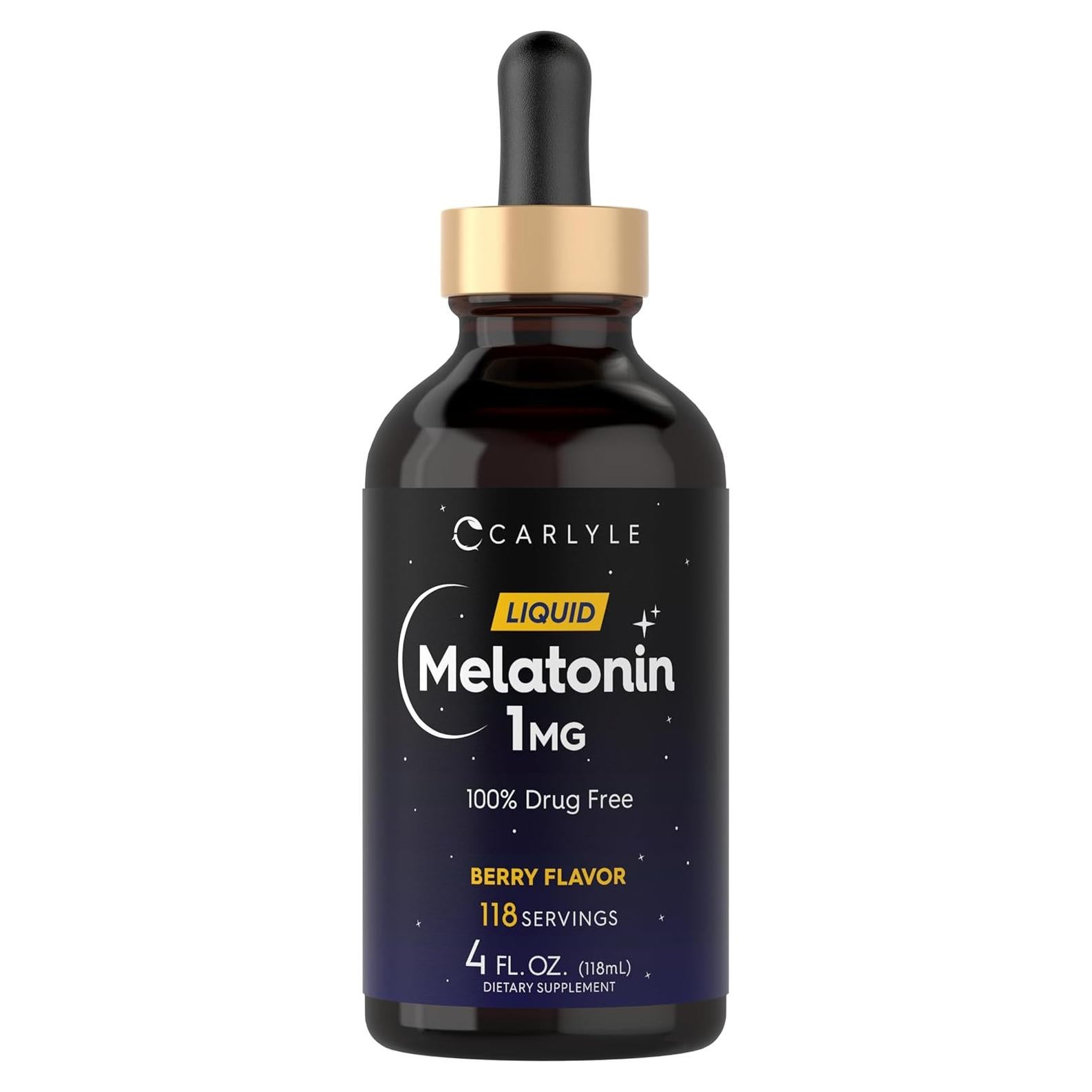 Melatonina Líquida 1mg Carlyle 118.3ml Sabor Baya Suplemento
