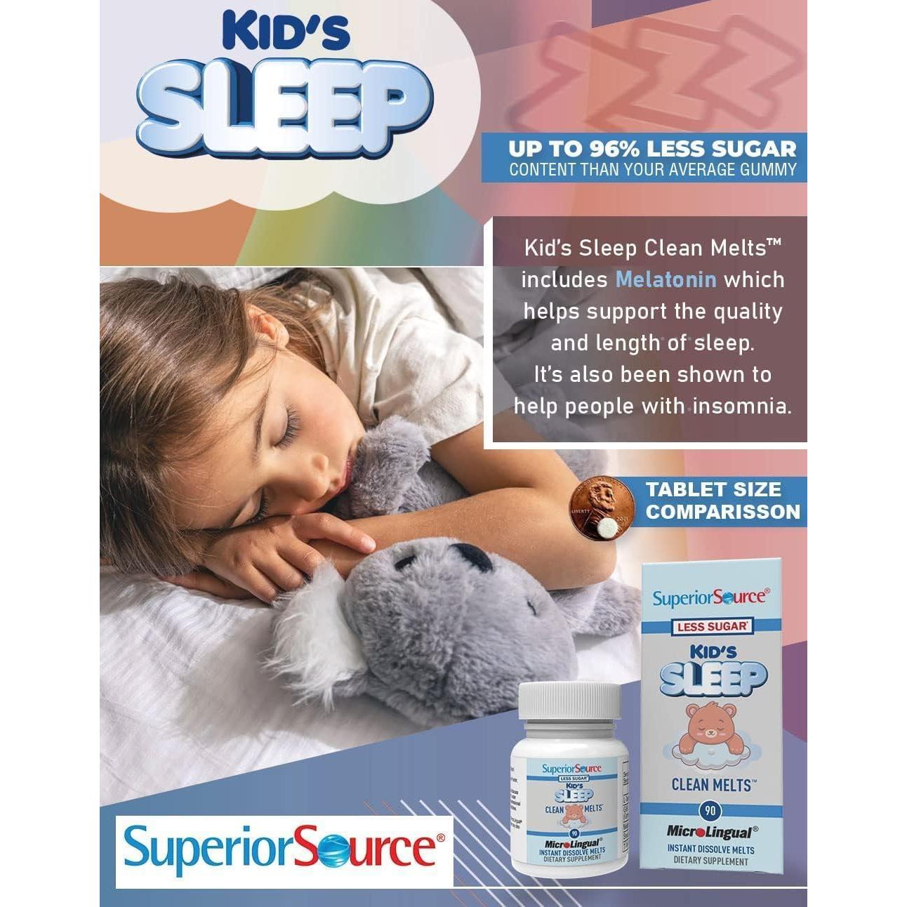 Melts de Sueño Limpio para Niños Superior Source - 90 Tabletas