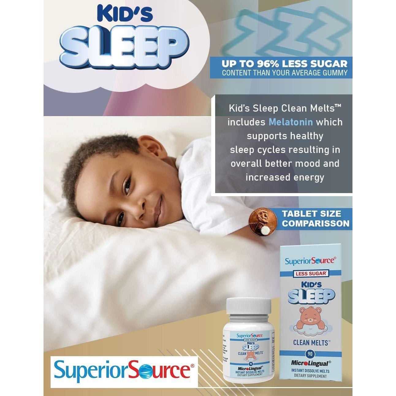 Melts de Sueño Limpio para Niños Superior Source - 90 Tabletas