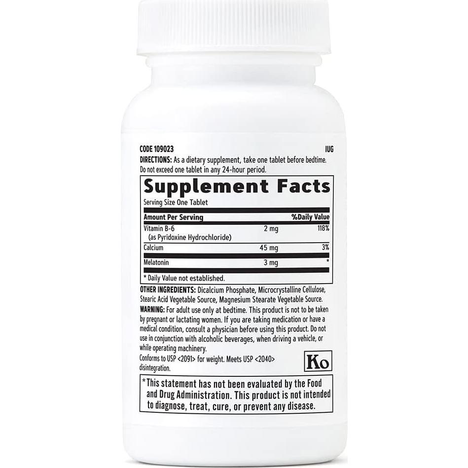 Suplemento de Melatonina GNC 3mg 120 Tabletas para Sueño