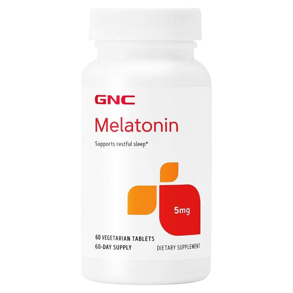 Suplemento GNC Melatonina 5mg - 60 Tabletas Vegetarianas
