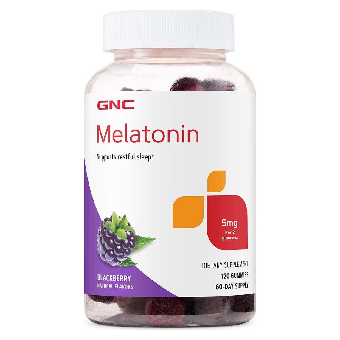 Gominolas de Melatonina GNC 5 mg Mora 120 Unidades