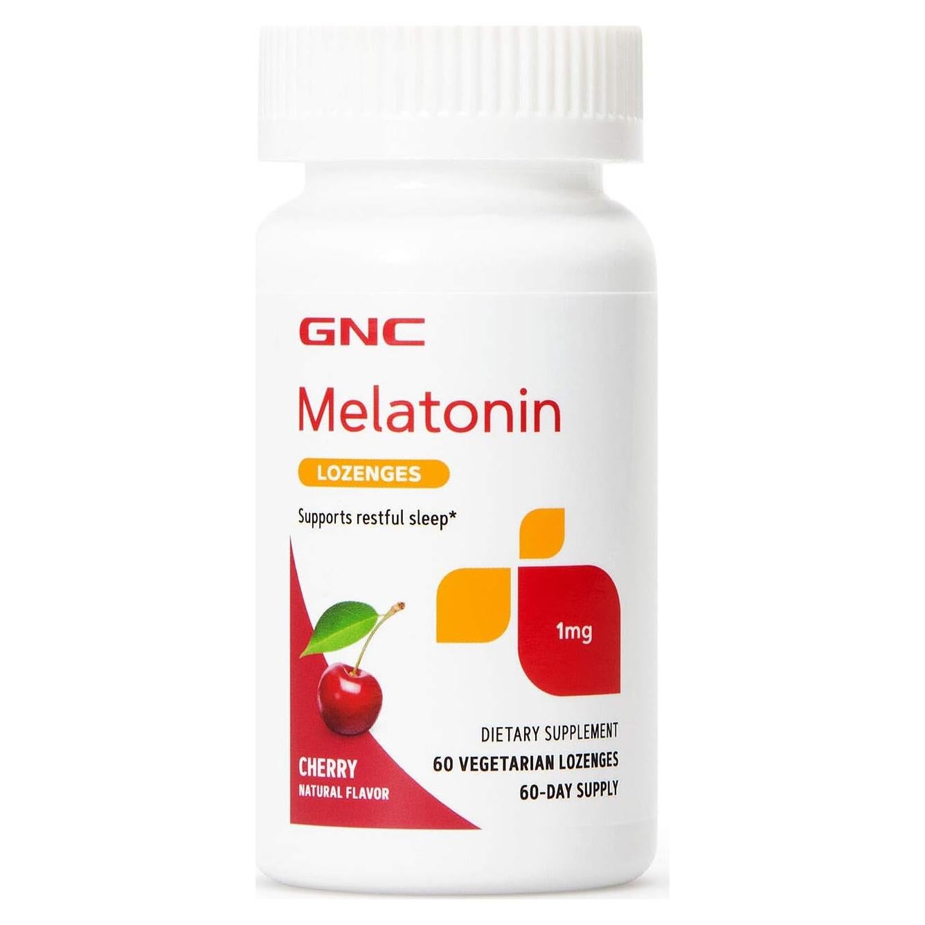 GNC Melatonina 1mg Cereza - 60 Pastillas Vegetarianas