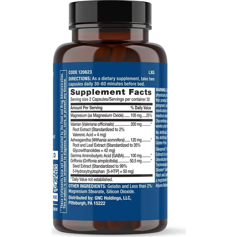 Suplemento para el Sueño GNC Sin Melatonina - 60 Cápsulas