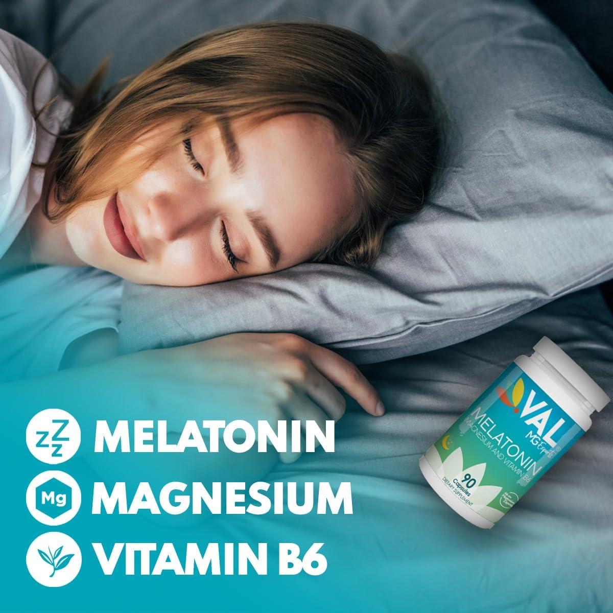 Suplemento de Melatonina 3mg VAL Mg Experts con B6 y Magnesio