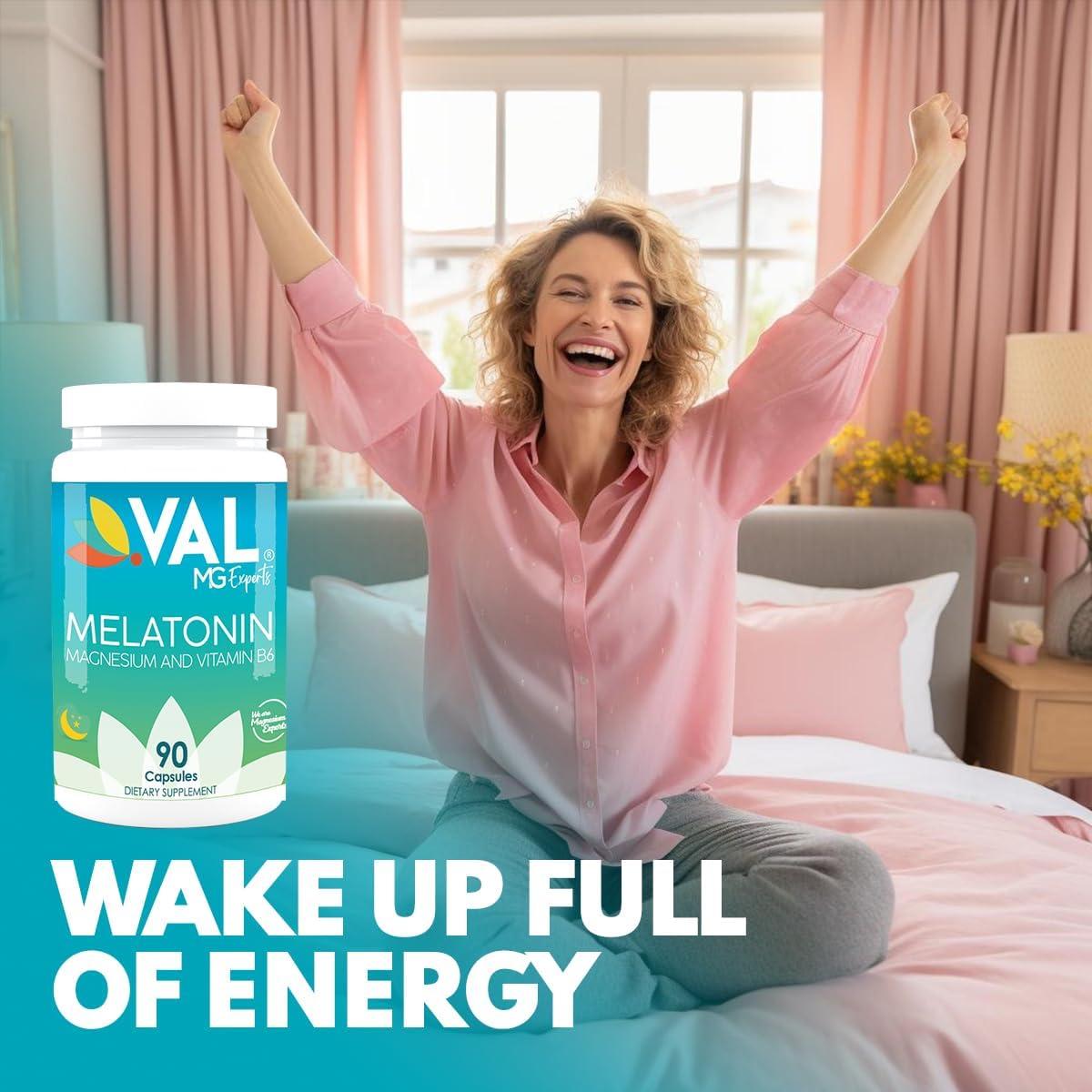 Suplemento de Melatonina 3mg VAL Mg Experts con B6 y Magnesio