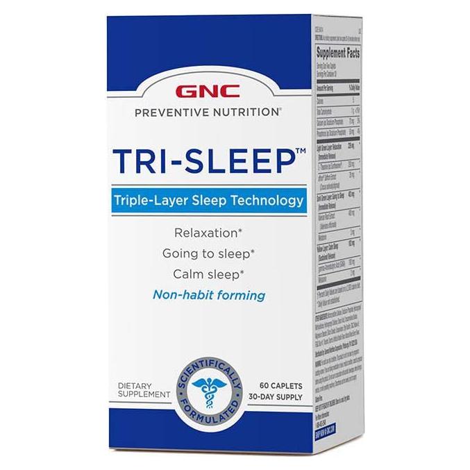 Suplemento GNC Tri-Sueño 60 Tabletas - Relajación y Sueño