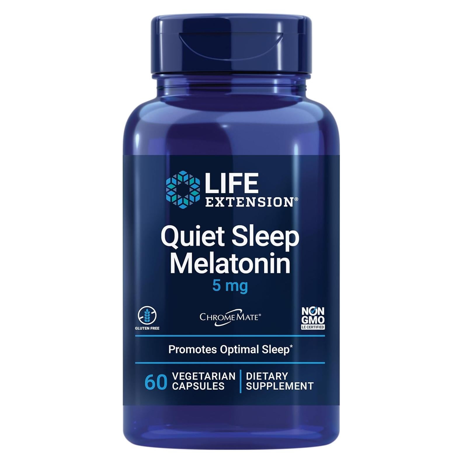 Suplemento de Melatonina Life Extension 5 mg 60 Cápsulas