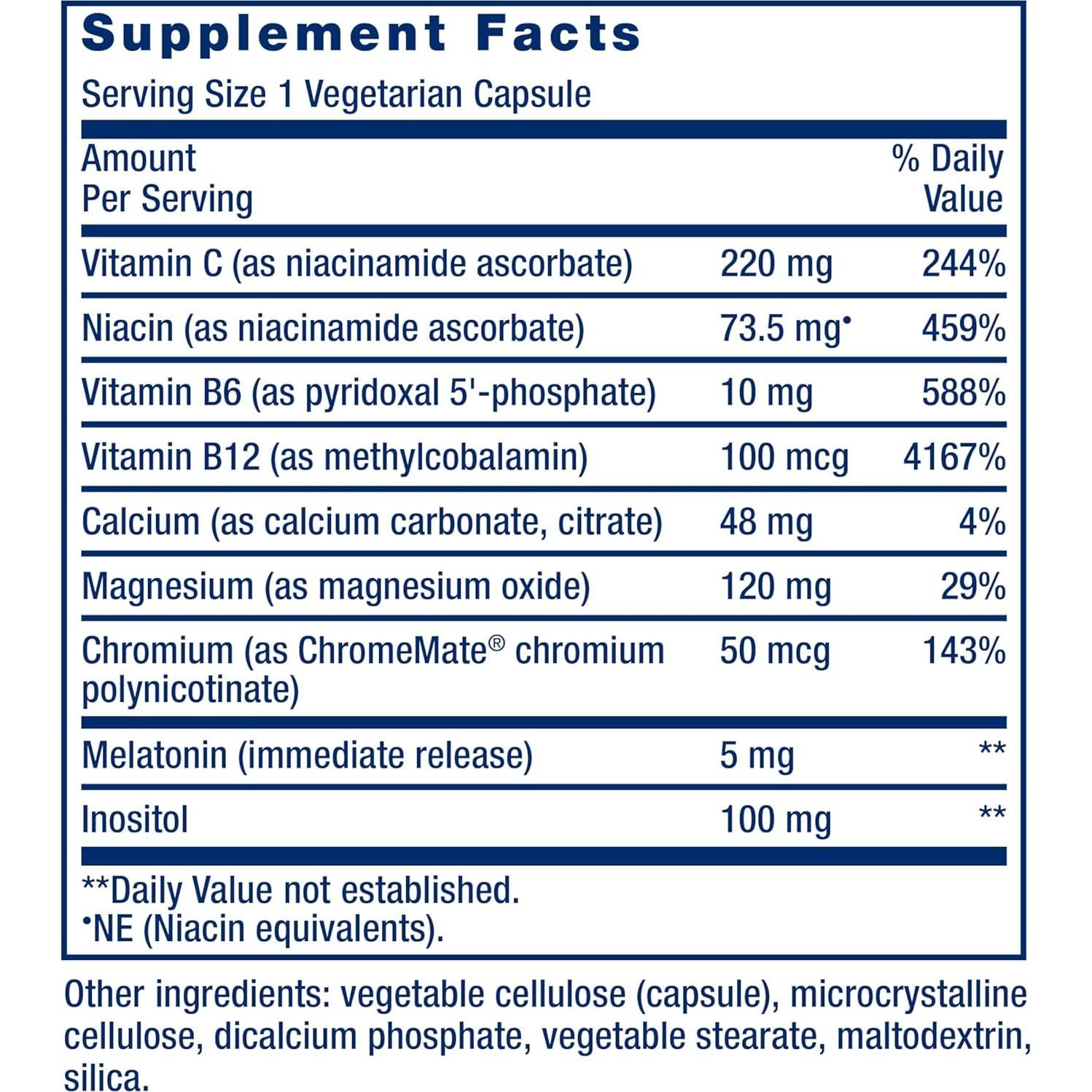Suplemento de Melatonina Life Extension 5 mg 60 Cápsulas