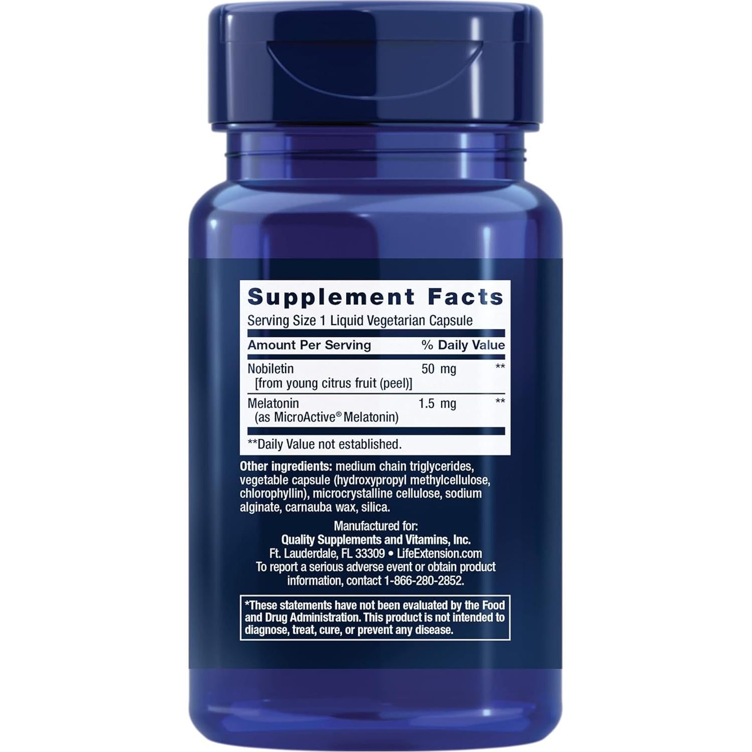 Life Extension Circadian Sleep 30 Cápsulas - Melatonina 1.5 mg