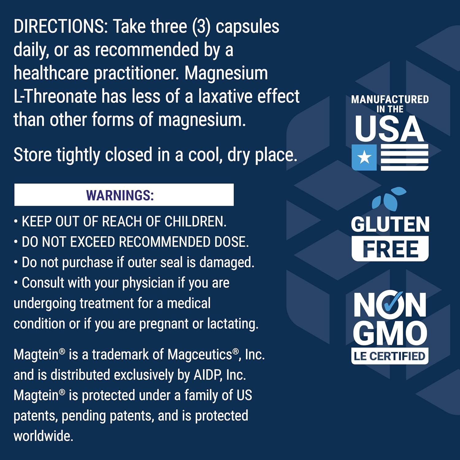 Suplemento de Magnesio L-Treonato Life Extension 90 Cápsulas