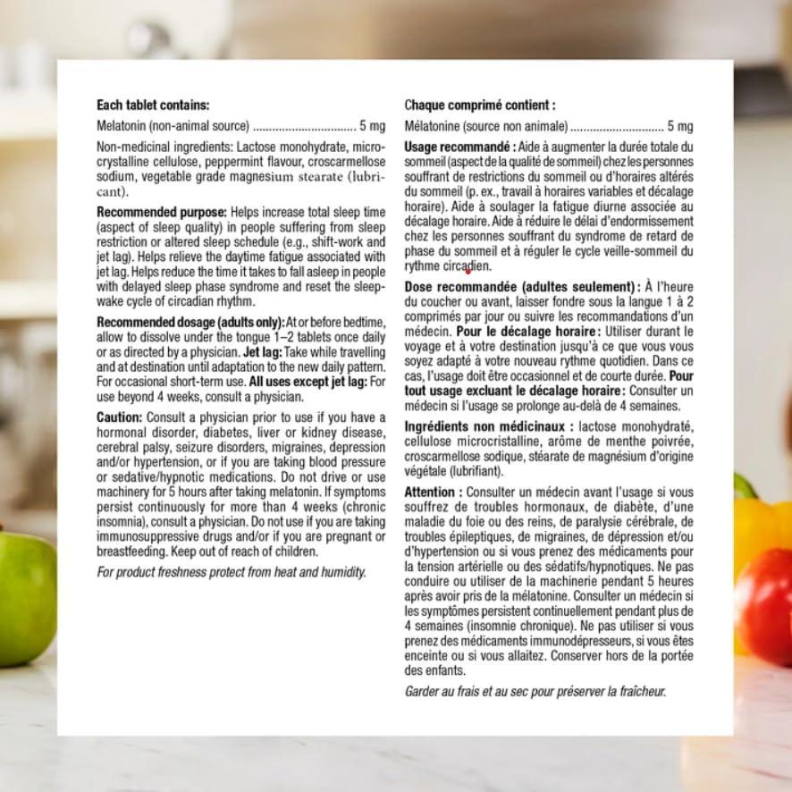 Melatonina Sublingual Webber Naturals 5 mg 144 Tabletas