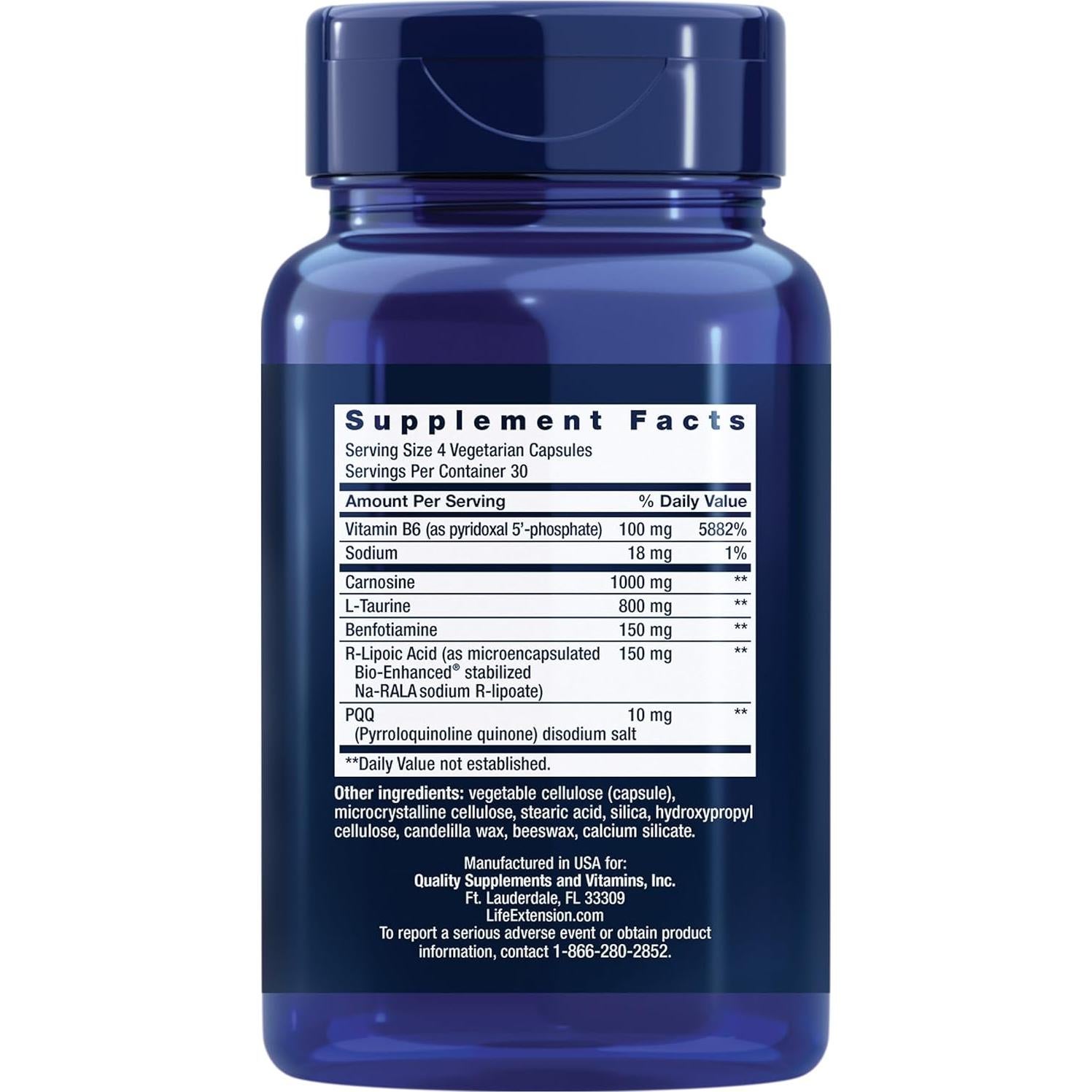 Optimizador de Energía Mitocondrial Life Extension 120 Cápsulas