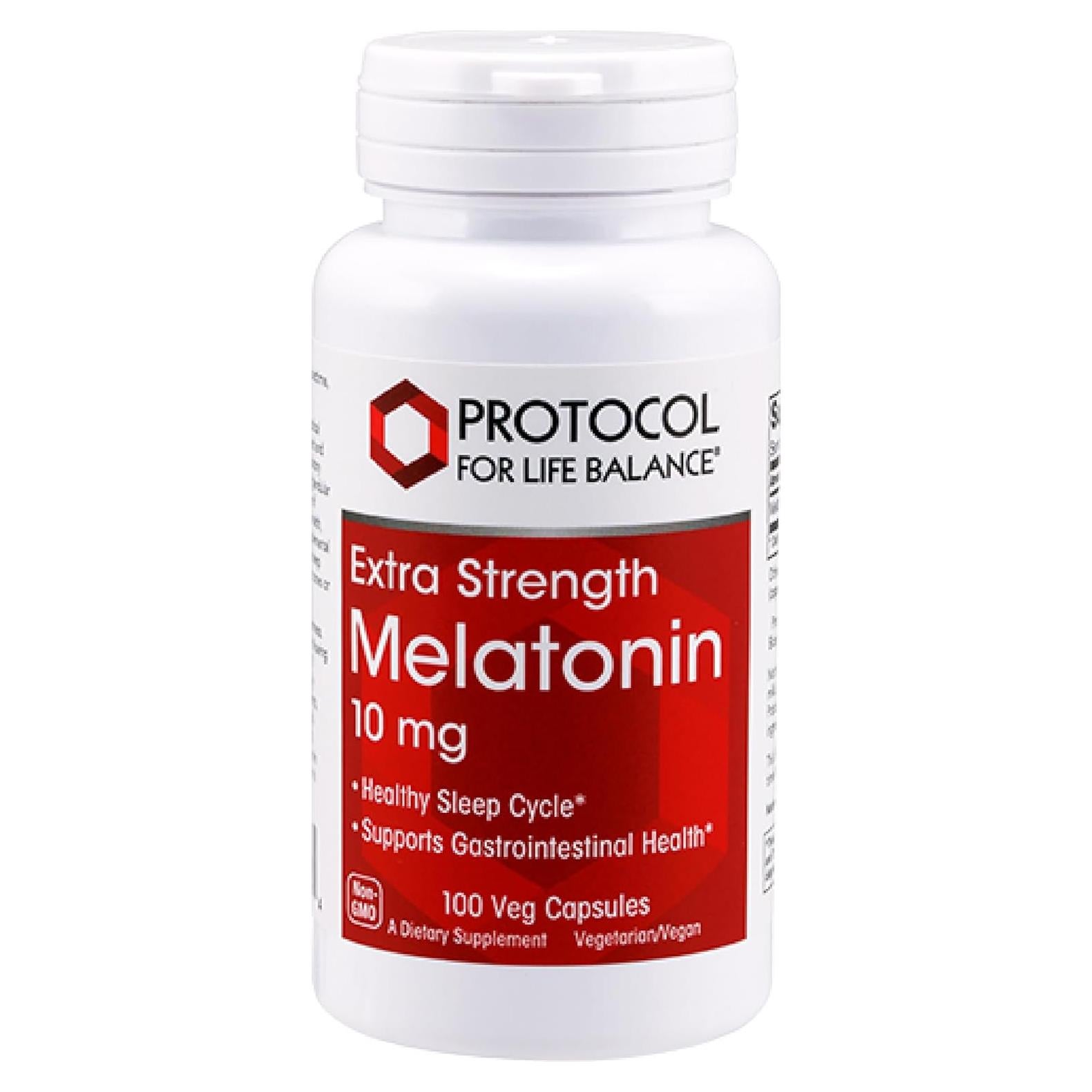 Melatonina Extra Fuerte 10 mg Protocolo Para el Equilibrio de Vida - 100 Cápsulas Veganas