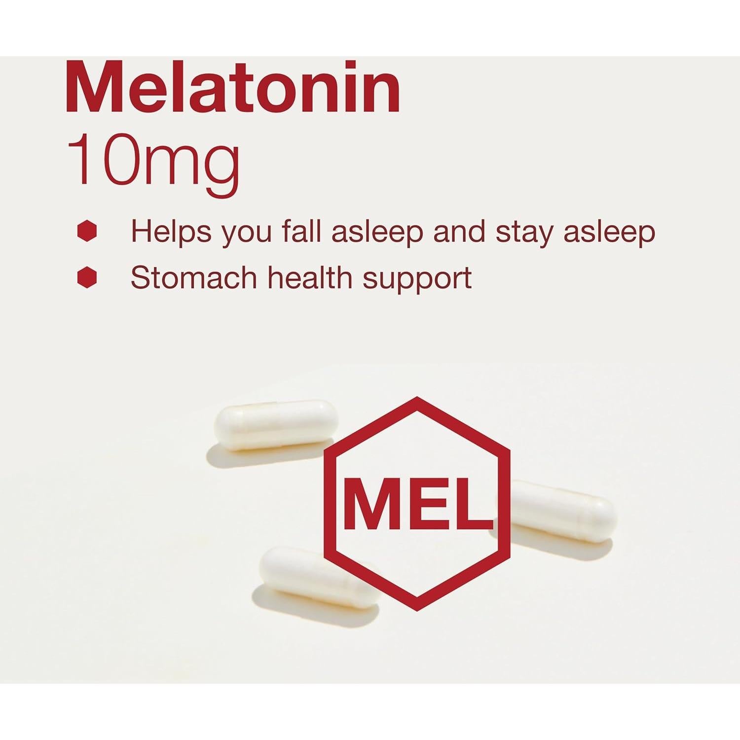 Melatonina Extra Fuerte 10 mg Protocolo Para el Equilibrio de Vida - 100 Cápsulas Veganas