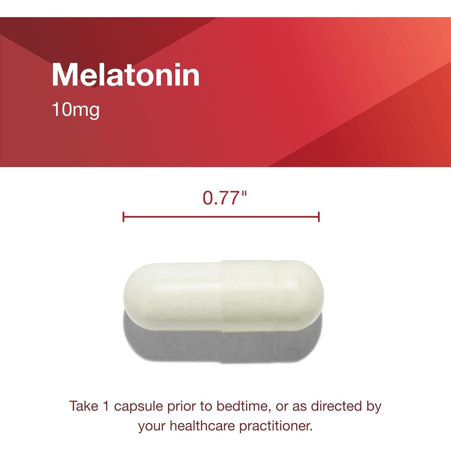 Melatonina Extra Fuerte 10 mg Protocolo Para el Equilibrio de Vida - 100 Cápsulas Veganas