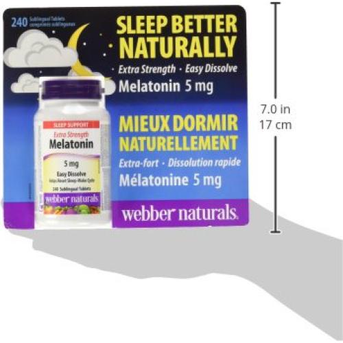 Tabletas de Melatonina Webber Naturals 5 mg - 240 Unidades