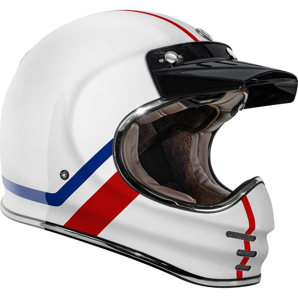 Casco Integral TORC T3 Blanco Brillante Unisex Aprobado DOT